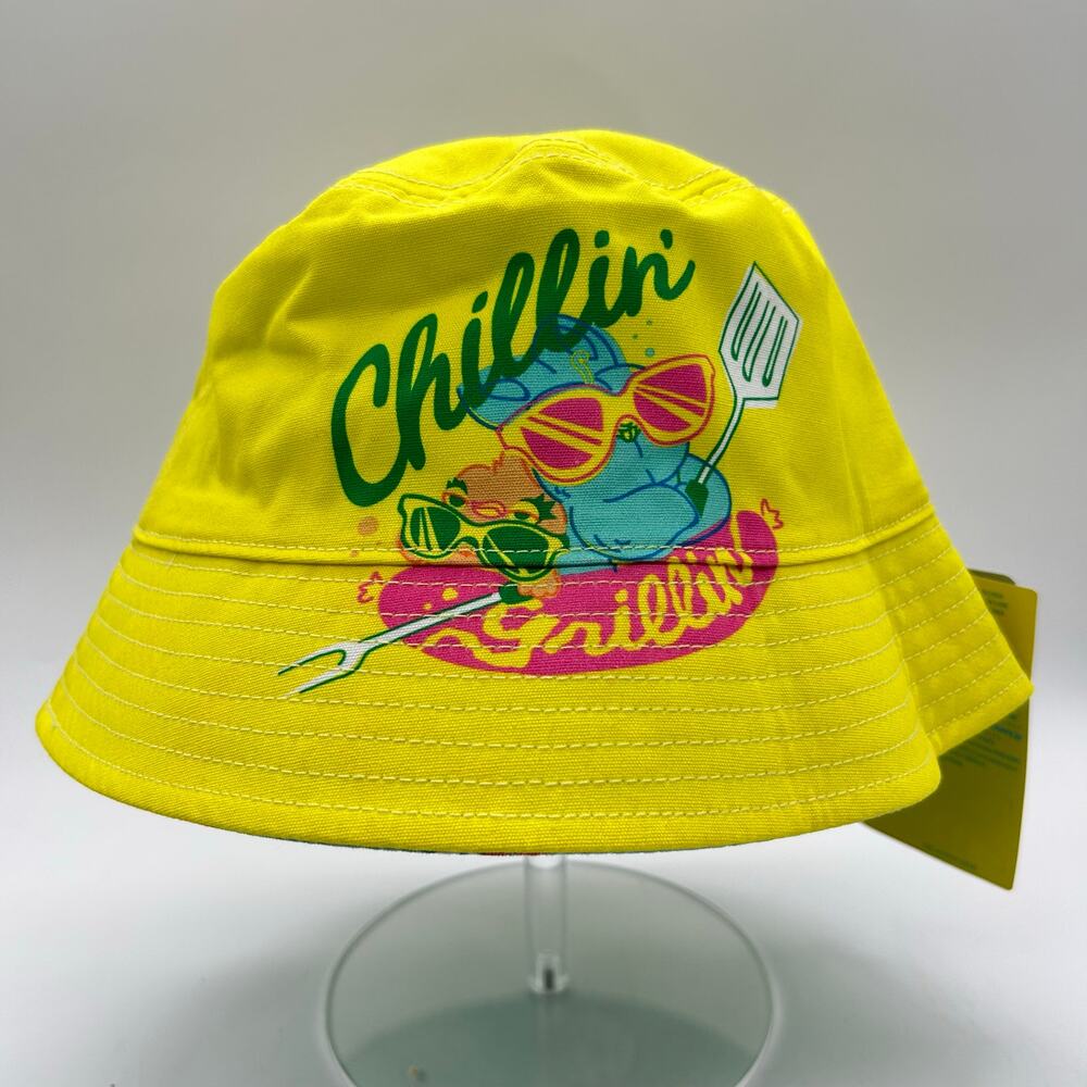 Disney Hat Adult OS Toy Story Summer Chillin Grillin Reversible Bucket Hat‎ NEW